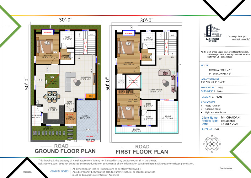 30x50 House Plan A02